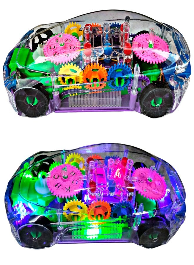 RUHANI Concept Musical and 3D Lights Kids Transparent Car, Toy for 2 to 5 Year Kids Baby Toy, Multicolor - Image 2